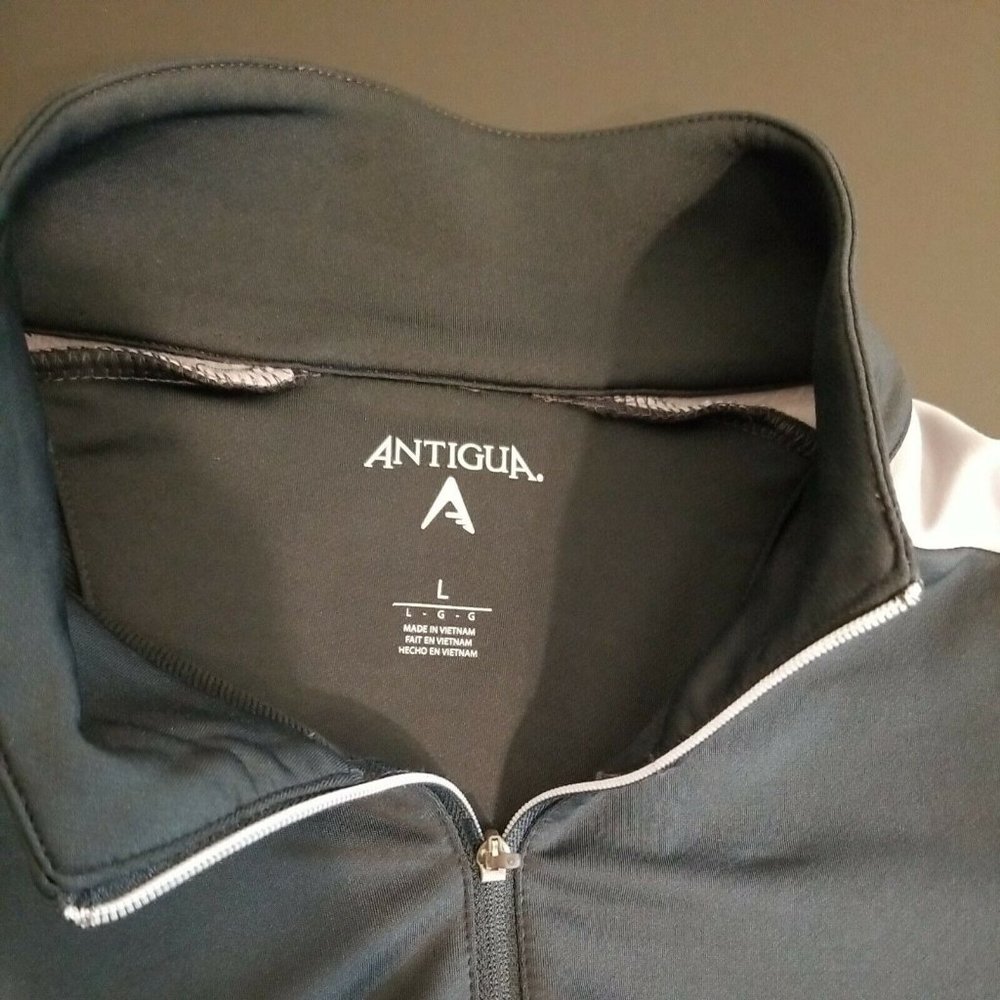 Antigua Long Sleeve Pullover Warm-up Mens Large Poly Spandex Golf Sport Jacket - Picture 10 of 12